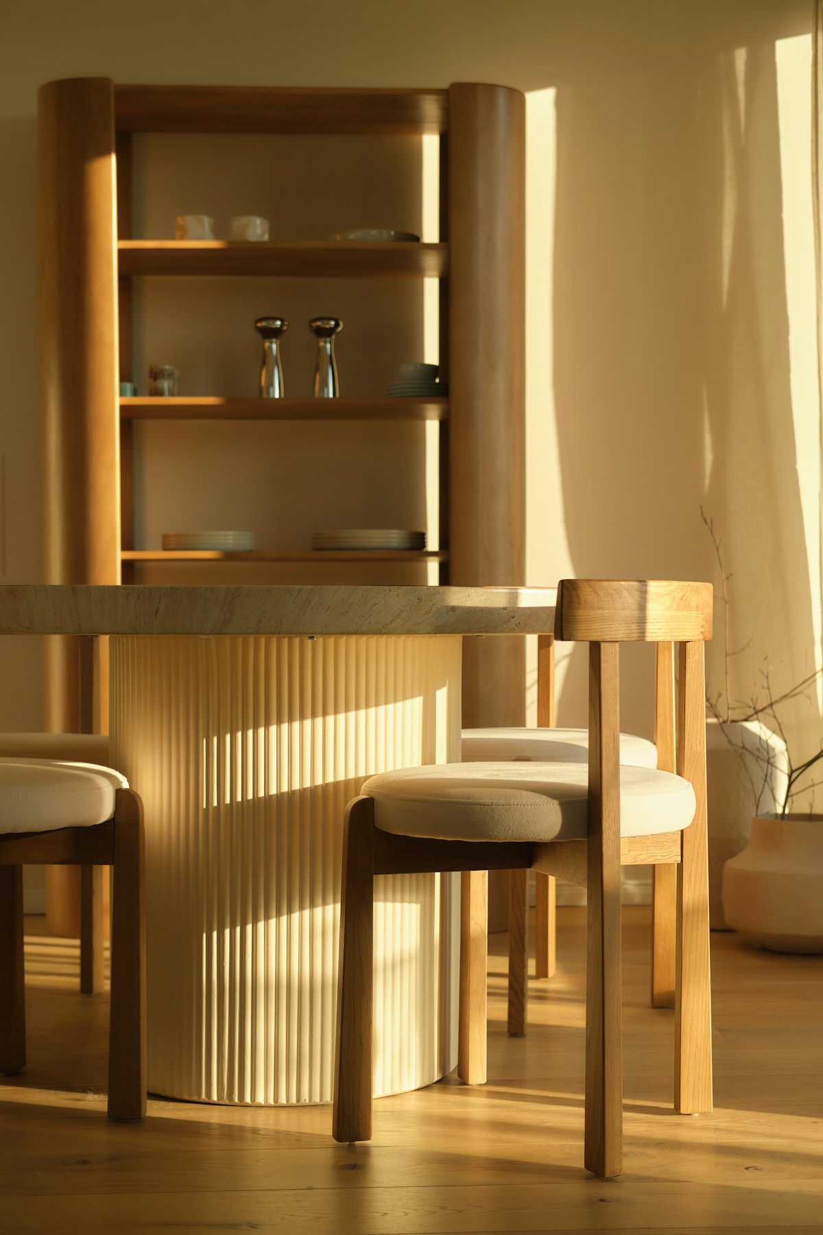 Warm sunlight falling across a thoughtfully designed interior